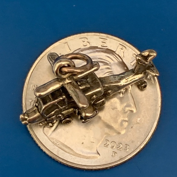 .925 Helicopter Sterling Silver Jewelry Charm #military #travel #adventure - Picture 3 of 4